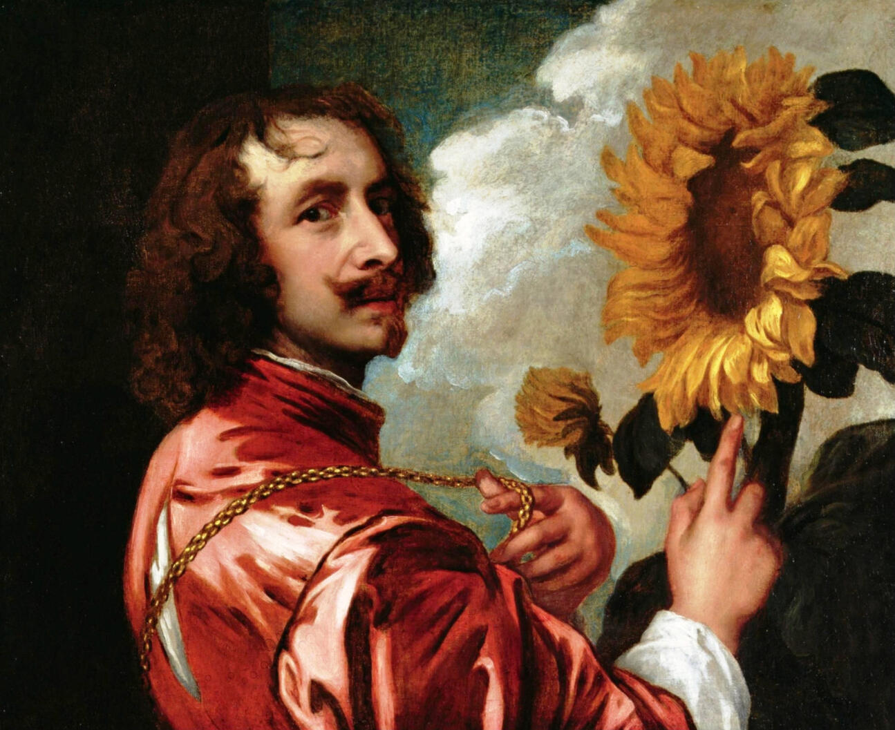 Self-Portrait with a Sunflower, Anthony Van Dyck